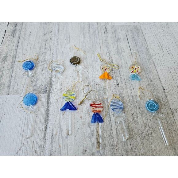 Mini lollipop sucker candy ornament vintage Xmas tree set lot - Picture 1 of 10